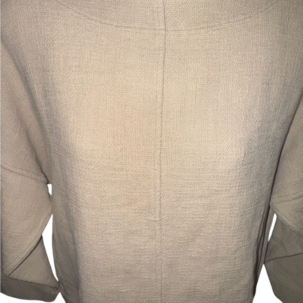 Junko Sagawa Vintage Tan 3/4 Sleeve Top - Picture 5 of 8